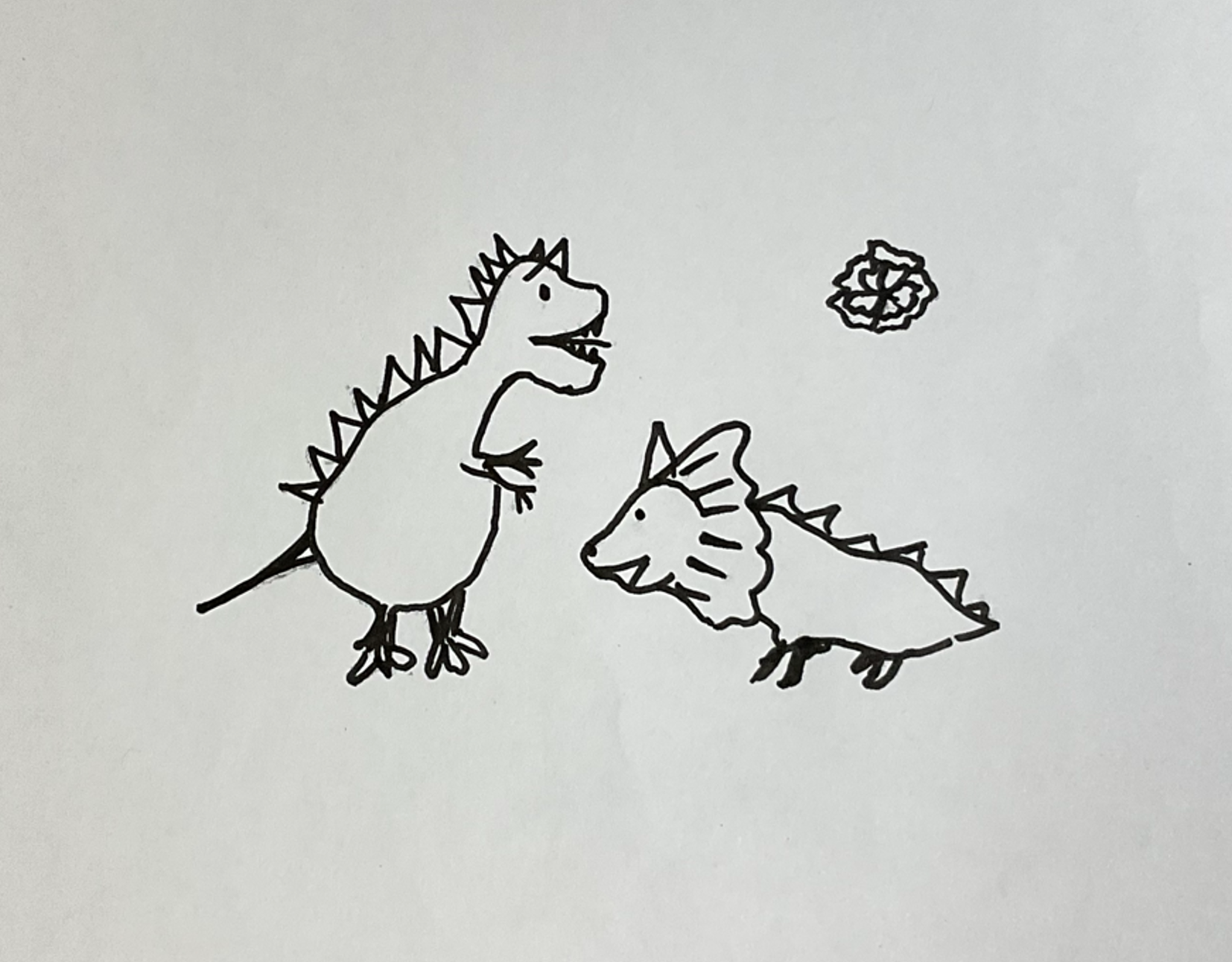 drawing of dinosuar